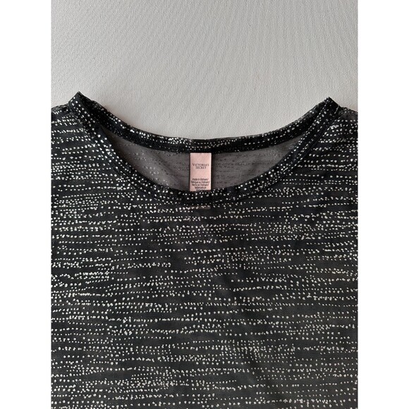 Victoria's Secret Womens Top Medium Sheer See Through Crewneck Tee Short Sleeve - Picture 5 of 9